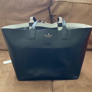 Kate Spade Black Leather Tote Bag